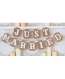 Guirnalda Boda "Just Married" Papel Kraft