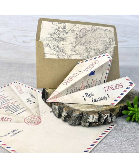 Invitación de boda litchi