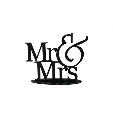 Figura pastel metálica mr&mrs