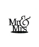 Figura pastel metálica mr&mrs