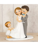 Figura pastel Pop & Fun novios con niña