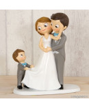 Figura pastel Pop & Fun novios con niño