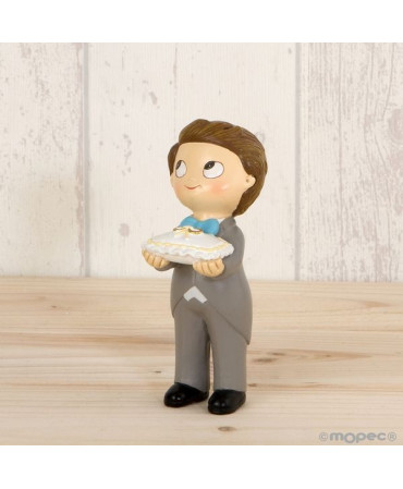 Figura pastel Pop & Fun boda niño cojín anillos