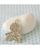 Colgante metal strass niño