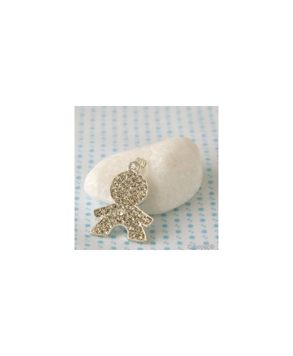 Colgante metal strass niño