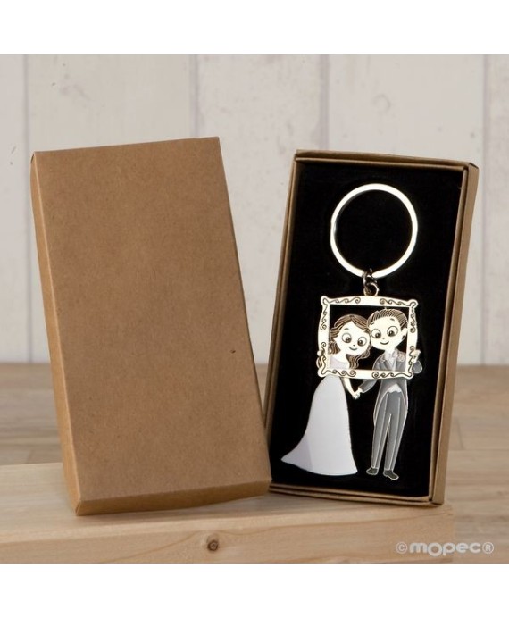Llavero novios Pop & fun photocall en caja regalo