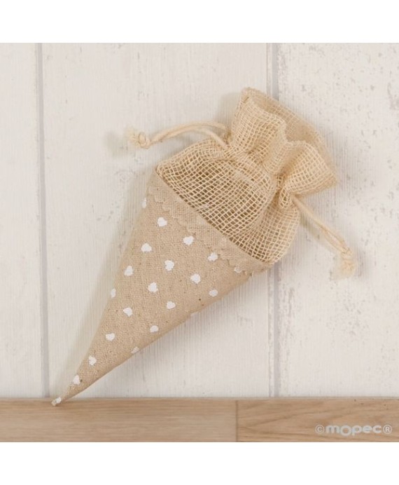 Cono Bolsa con Corazones 🎀 | Detalle Dulce y Romántico