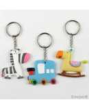 Llavero tren cebra caballo