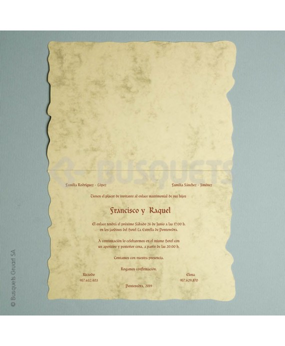 Invitación de Boda Medieval