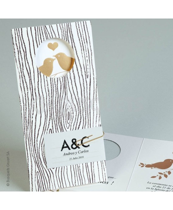 Invitación de Boda Nido de Amor