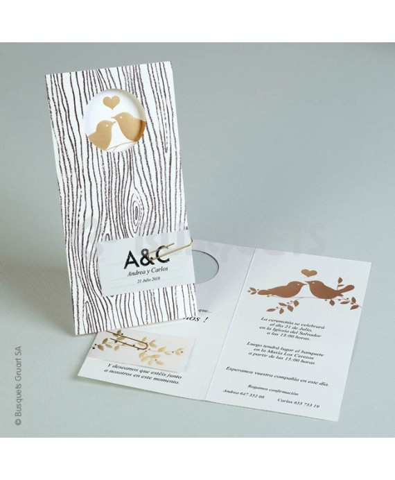 Invitación de Boda Nido de Amor