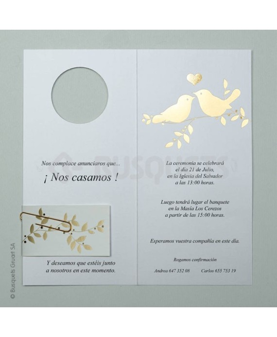 Invitación de Boda Nido de Amor
