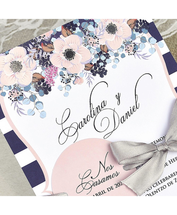 Invitación de boda pasaporte corazón