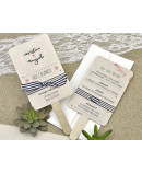 Invitación de boda corazón flores