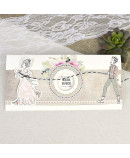 Invitacion de boda novios cuerda