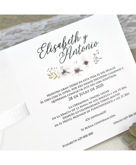 Invitacion de boda blonda