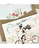 Invitacion de boda bicicleta vintage