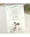 Invitacion de boda bicicleta vintage