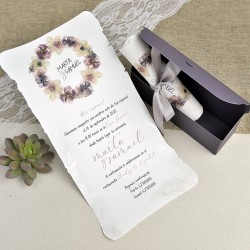 Invitacion de boda flower power