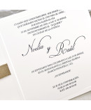 Invitacion de boda lazo flores