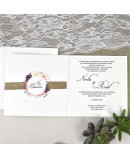 Invitacion de boda lazo flores