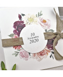 Invitacion de boda lazo flores