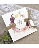 Invitacion de boda lazo flores