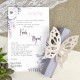 Invitacion de boda mariposa flores