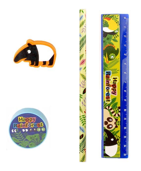 Set 4 Pcs Papelería Animales de Regalo
