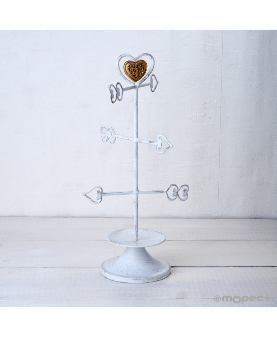 Joyero en metal blanco