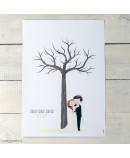 Lámina Para Enmarcar Árbol de Huellas Boda Pop-Fun