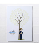 Lámina para dedicatorias niño Comunión con traje