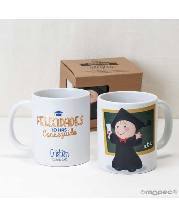 Taza cerámica Pit graduación y pizarra