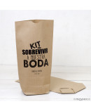 Bolsa Kraft Kit Para Boda, Negro