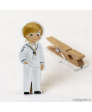 Pinza Comunión madera marinero