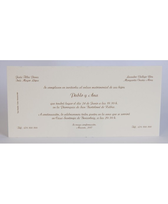 Invitacion de boda Alfalfa