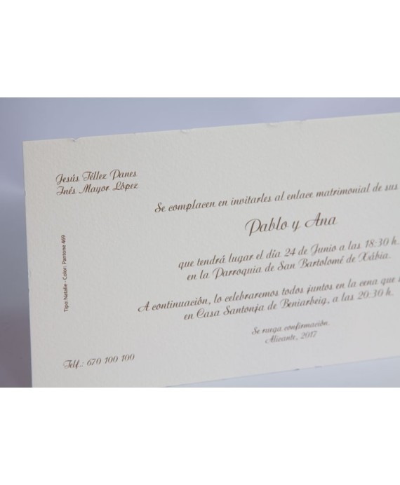 Invitacion de boda Alfalfa
