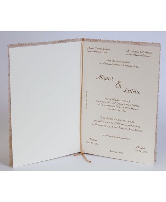 Invitacion de boda Porra