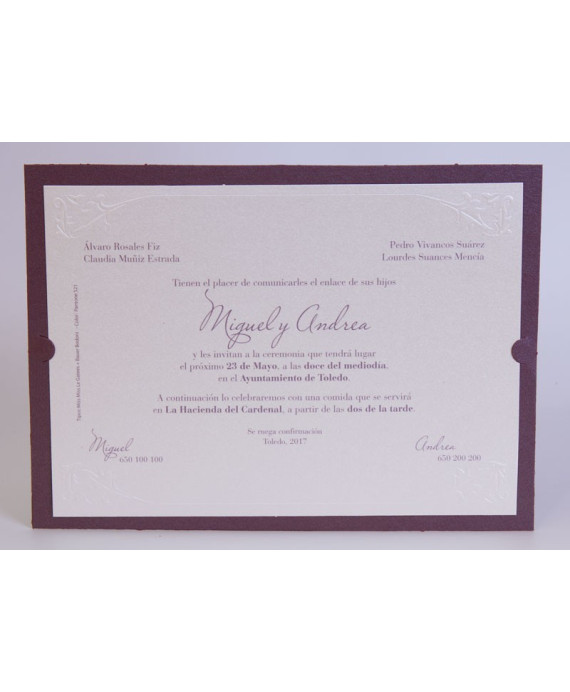 Invitacion de boda Caín