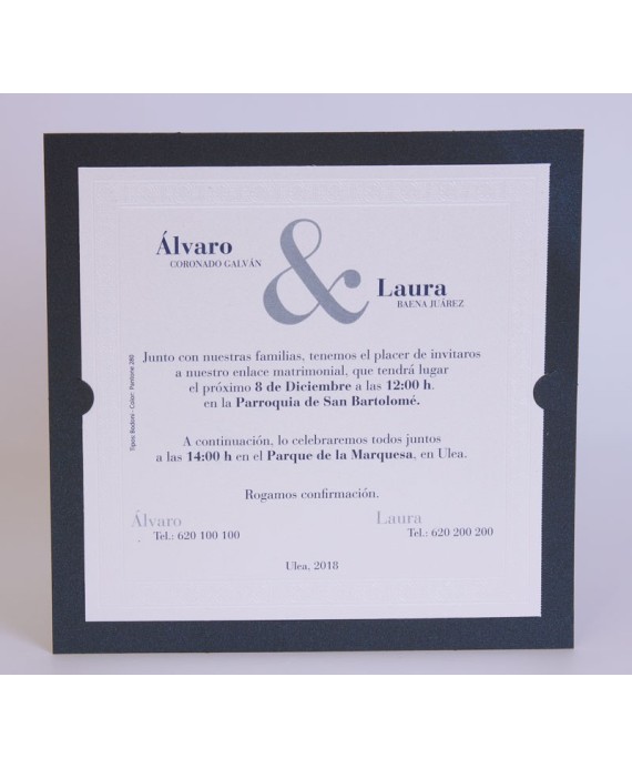 Invitacion de boda Guache