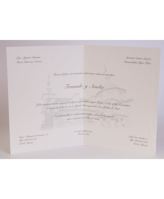 Invitacion de boda Manchas