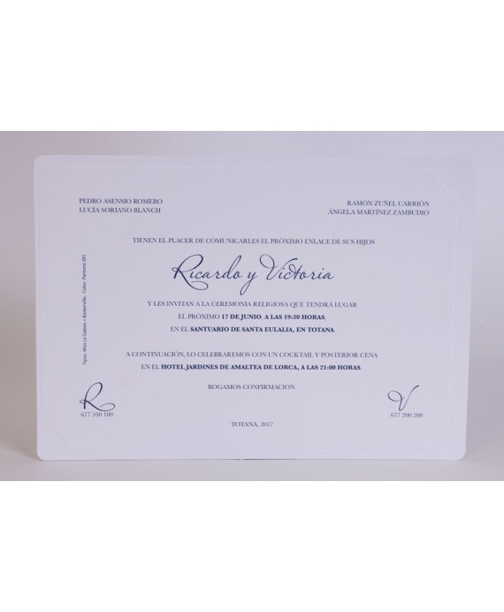 Invitacion de boda Mateo