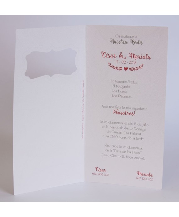 Invitacion de boda Eymi