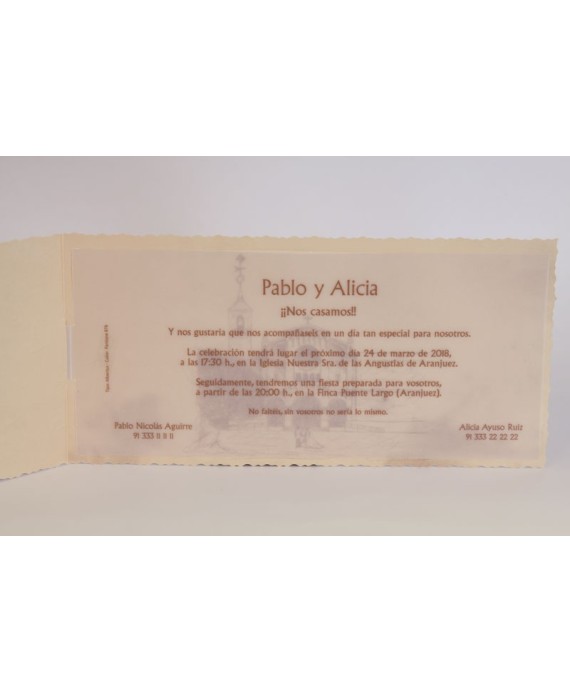 Invitacion de boda Dory