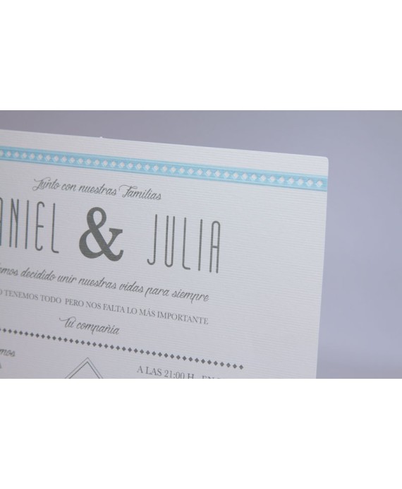 Invitacion de boda Dafne