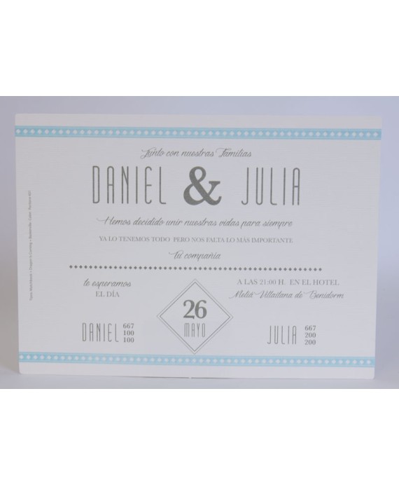 Invitacion de boda Dafne
