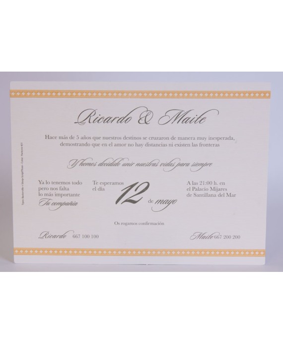 Invitacion de boda Cuca