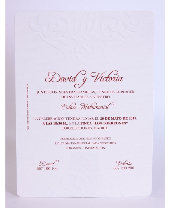 Invitacion de boda Ricky