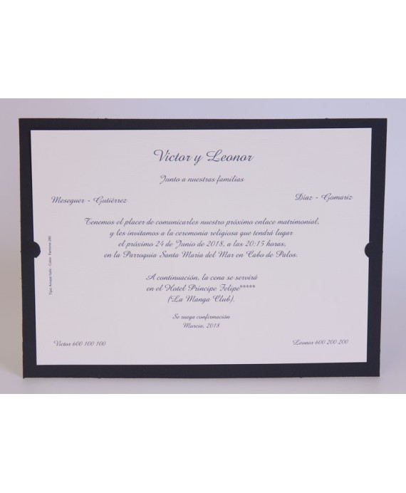 Invitacion de boda Taisson