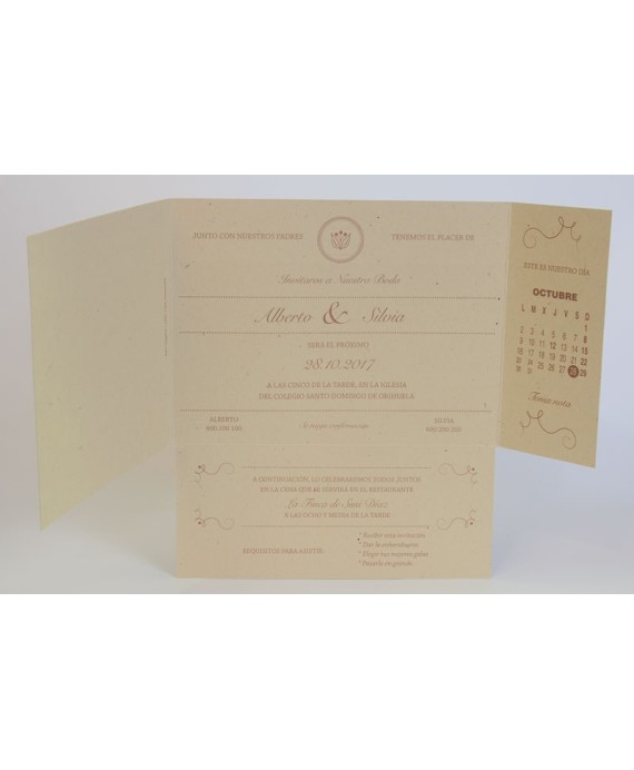 Invitacion de boda Tino